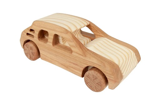 Wooden car toy peugeot 205 - car,