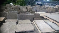 Yorkshire stone slabs paving