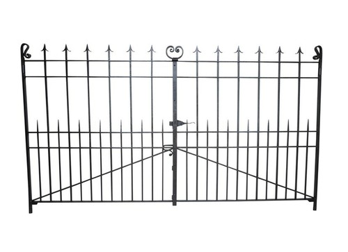 Pair large wrought iron - pair,