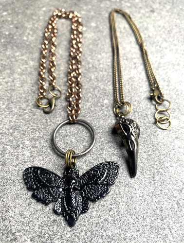 Gothic necklaces set crow - gothic,