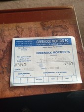 1993 Greenock Morton V Stirling Albion Football Ticket Stub