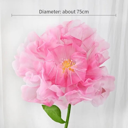 Large artificial pink poppy - artificial,