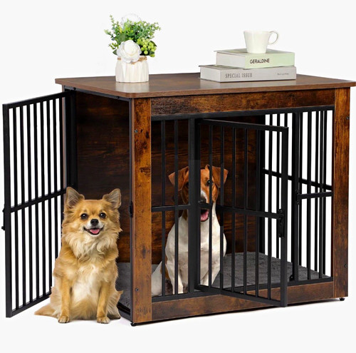Wooden dog crate - dog,