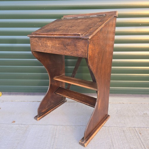1930s oak school writing desk - 1930s,