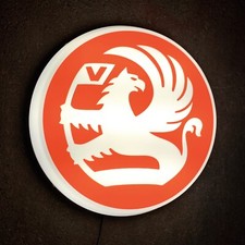 VAUXHALL 1990'S BADGE LED WALL ILLUMINATED LIGHT SIGN LOGO GARAGE AUTOMOBILIA