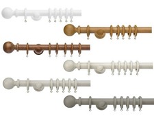 28mm wooden ball curtain pole - 28mm,