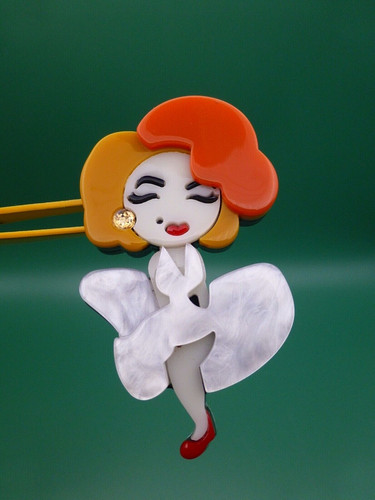 Vintage modern brooch handmade - vintage,