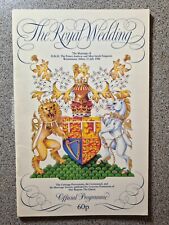 The Royal Wedding Programme