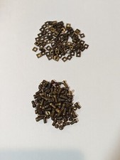 100 x Meccano Part 37 Brass Cheesehead Bolts And Square Nuts Part 37b 37a