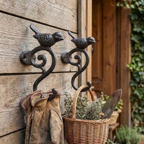 Cast iron wall hook - cast,