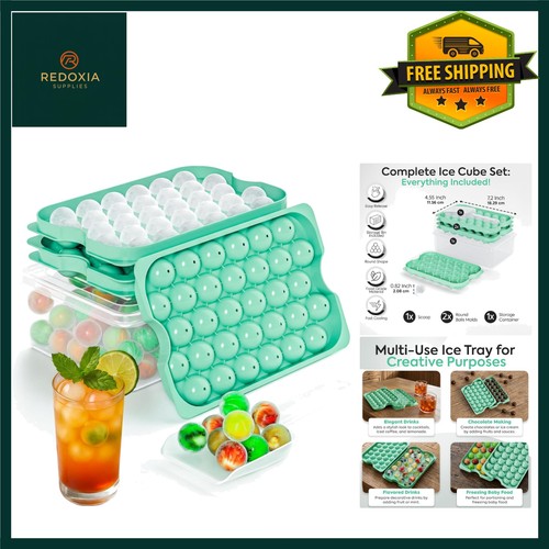 Round ice cube tray set - ice,