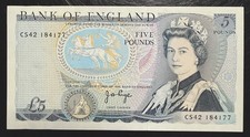 Old Five £5 Pound Note Uncirculated