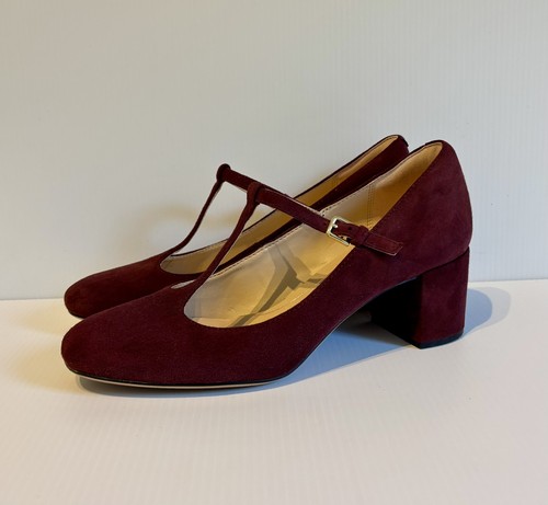 Clarks burgundy suede block - clarks,