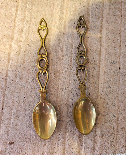 Vintage pair solid brass - vintage,