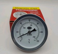 Magnetic Pipe Thermometer , Brannan . 0-120 Deg C.  NEW.