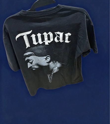2pac tupac black graphic print - black,