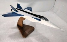 MiG-31 Foxhound 18cm Wingspan Wooden Desktop Model Aircraft & Stand See Descrip