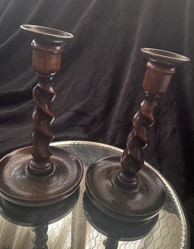 Two antique barley twist - two,