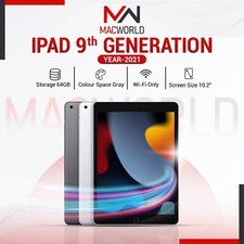 Apple iPad 9th Gen. 64GB, Wi-Fi, 10.2 in -Space Grey 2021 Warranty C Grade Box