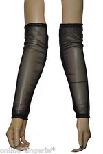 Black net stretch arm warmers - net,