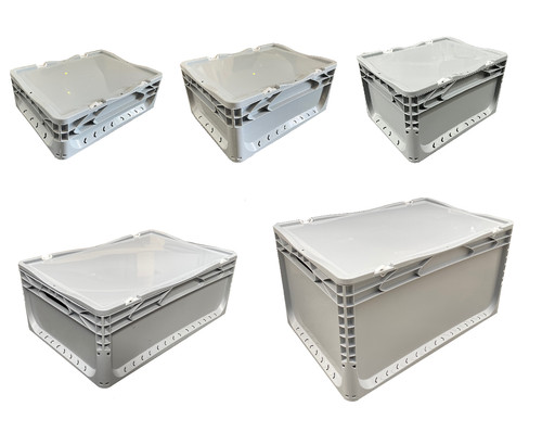 Hinged lid euro stacking - hinged, heavy