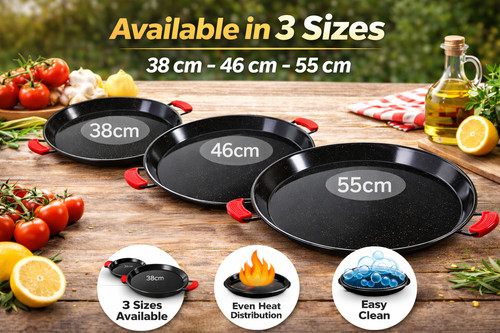 Camp fire enamelled paella - enamelled,