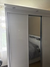 Oslo Modern Mirror Sliding door Wardrobe with LED Wardrobes for Bedroom