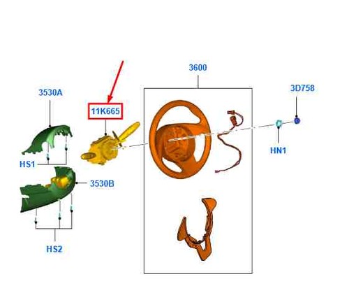 Ford mk2 steering column - ka,