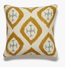 OKA Borrayo Cross Cushion Cover Heavy Linen 51cms