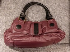 Dark Red Leather Handbag -