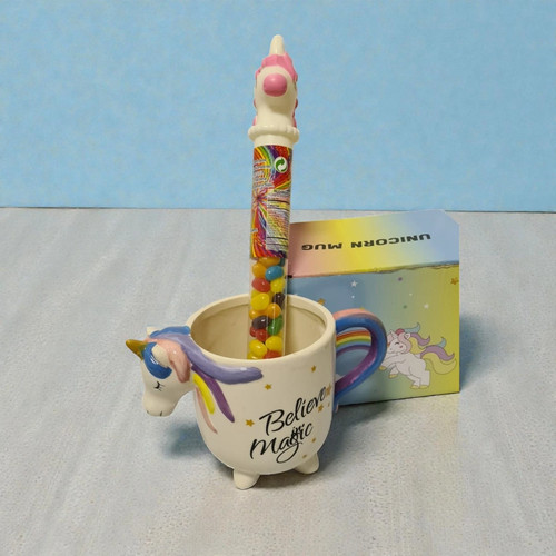 Cute rainbow unicorn cup - unicorn, gift