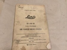 LISTER PARTS LIST FOR LR AND