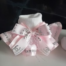 Little Girls Frilly Bling Socks Shoe Size 6-8 Age 2-3 Years Romany Lace  Bow