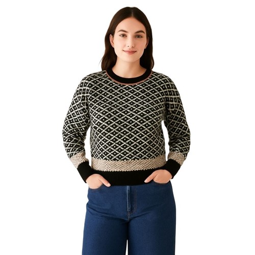 Cyrus black white geometric - white,