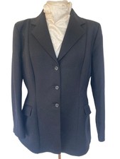 Ladies Black Pure Wool Hunt Hunting Show Jacket Size 18.     Ref  O06
