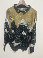 Vintage South Lodge Skiing Mountain Winter Jumper M/L