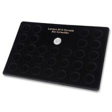 SCHULZ Black COIN TRAY 50p Shape_30 Compartments Pence Collection - Olympic 2012