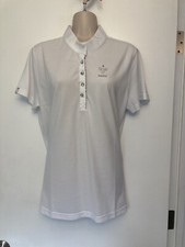 PIKEUR Turnier Pro Series Show Shirt Top White Crystal accents Womens Size L NWT