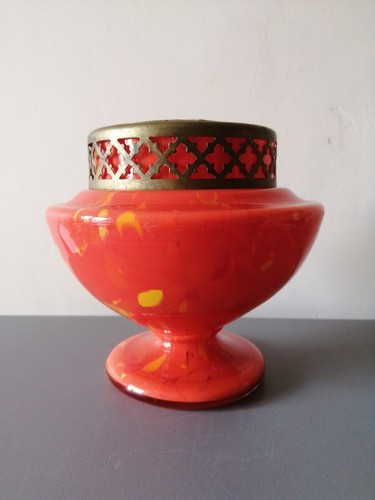 Vintage orange art deco 1930s - art,