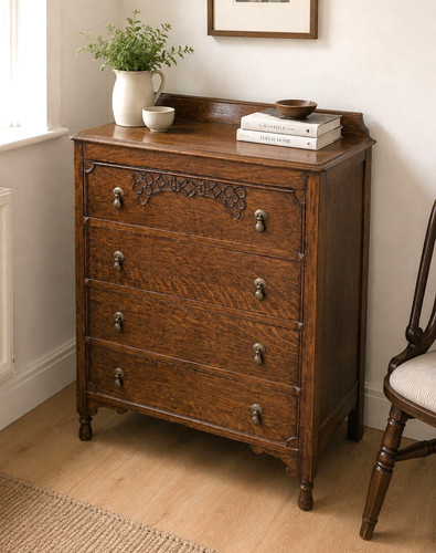 Antique oak chest - chest, of
