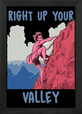 Rock Climbing Climber Framed