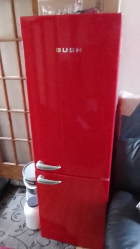 Red bush half fridge - red,