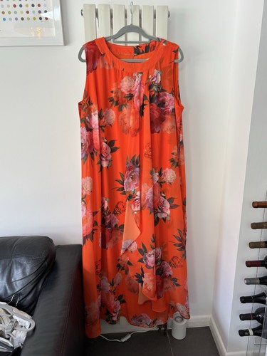 Joanna hope orange floral midi - joanna,