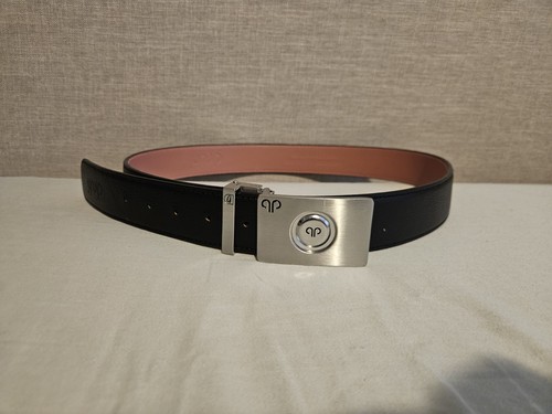 Druh men black leather belt - black,