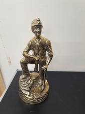 Vintage Large Brass Miner 12"