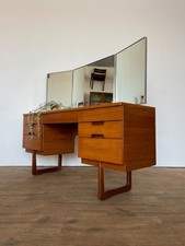 Vintage Uniflex Teak Dressing Table with Mirrors by Gunther Hoffstead