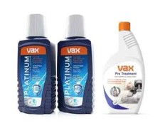 Vax 2xPlatinum Antibacterial Carpet Cleaning Solution Detergent 1x PreTreatment