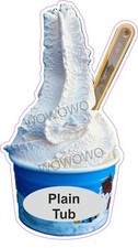 Ice cream van sticker plain tub whippy sundae stickers decals trailer