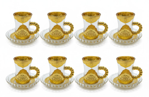 Vintage gold pattern glass - vintage,