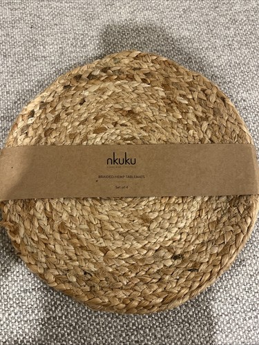 Nkuku braided hemp tablemats - hemp,